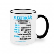 Hrnek Elektrikář - sazba